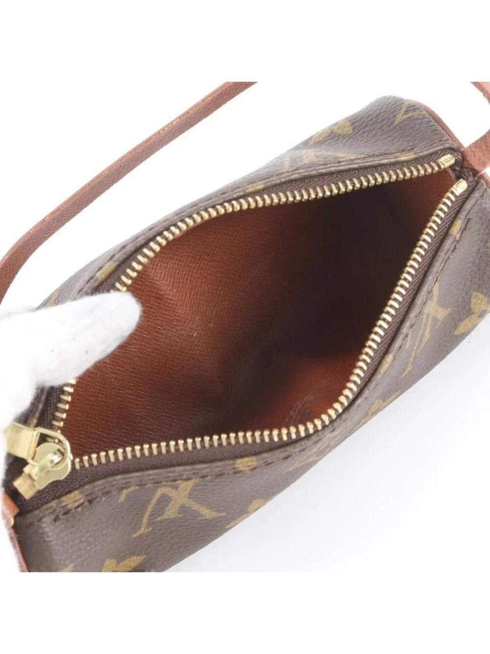 Louis Vuitton Monogram Papillon Pouch Leather Handbag Tote